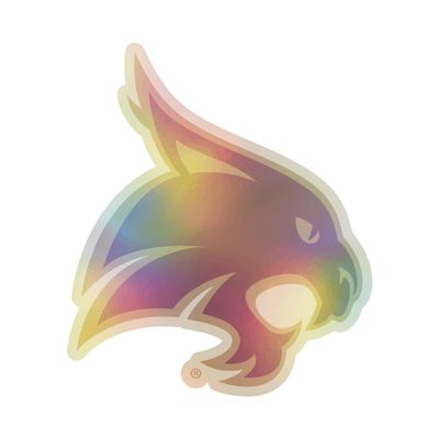 Texas State Bobcats Vinyl Decal Sticker 4 Inch Holographic Officially Licensed Collegiate Product
