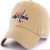47 Washington Capitals Hat Mens Womens Clean Up Adjustable Cap, Khaki/Beige, One Size view 1