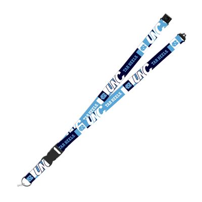 Rico Industries NCAA North Carolina Tar Heels 19" x 1" Premium Unisex-Adult Safety Breakaway Lanyard - Flash