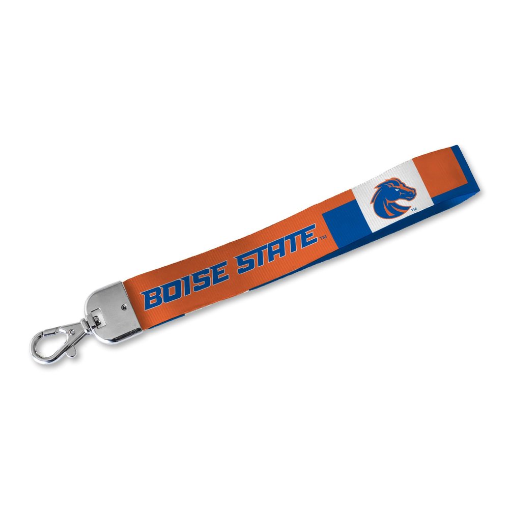 Rico Industries NCAA Boise State Broncos Wrist Lanyard Key Chain, Cute Wristlet Strap Keychain Holder for Women Men Car Keys ID Badges Card Wallet Phone Camera