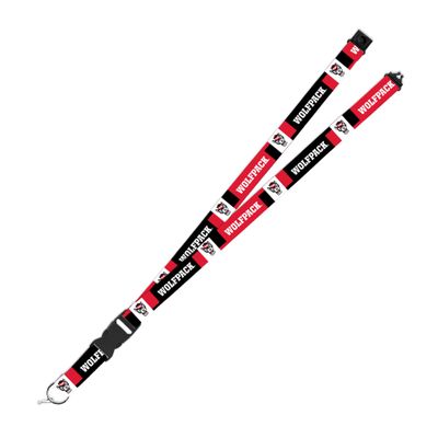 Rico Industries NCAA North Carolina State Wolfpack 19" x 1" Premium Unisex-Adult Safety Breakaway Lanyard - Flash