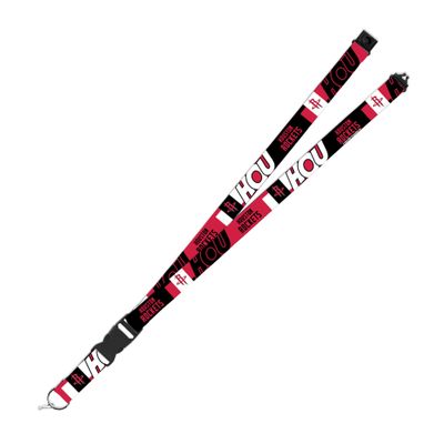Rico Industries NBA Basketball Houston Rockets 19" x 1" Premium Unisex-Adult Safety Breakaway Lanyard - Flash