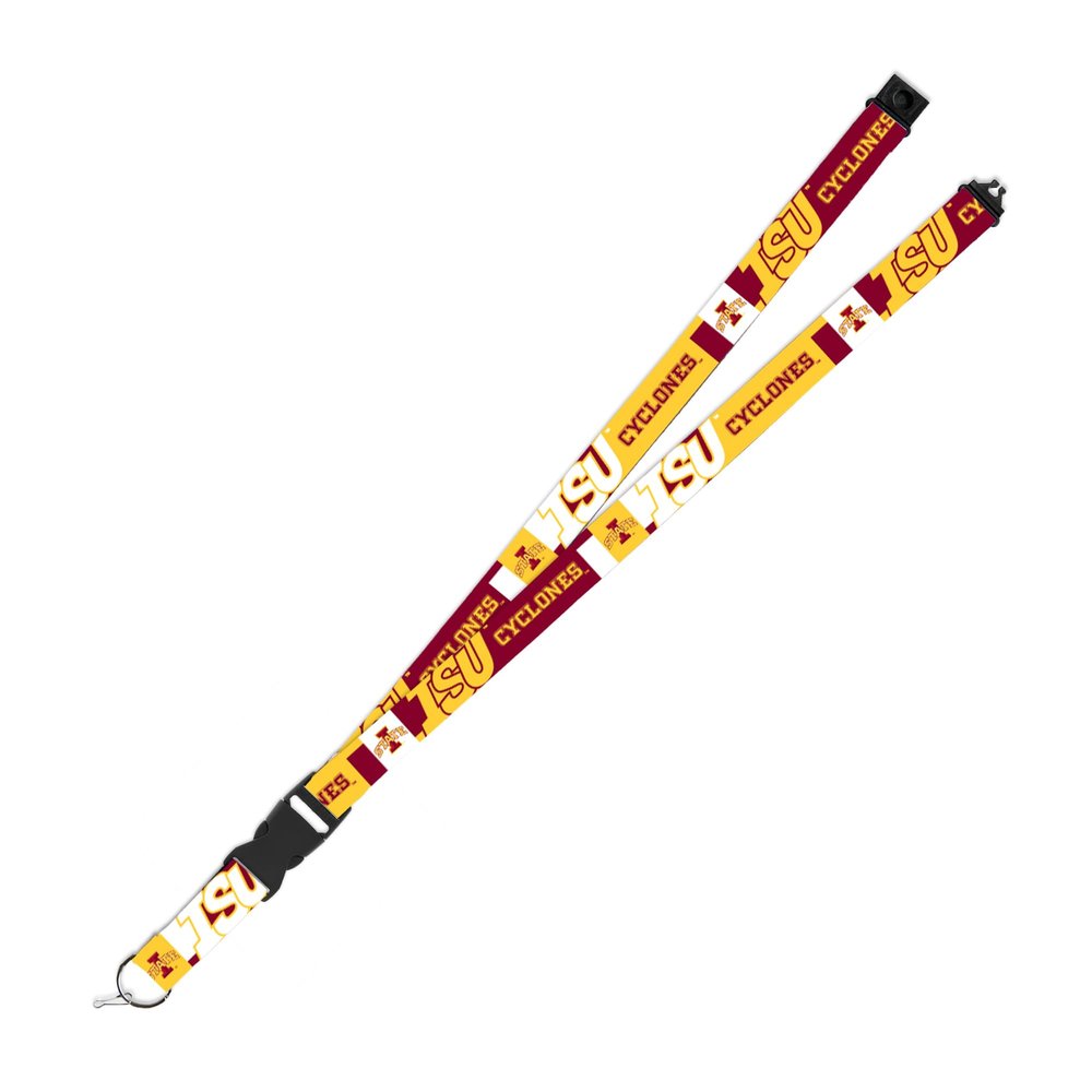 Rico Industries NCAA Iowa State Cyclones 19" x 1" Premium Unisex-Adult Safety Breakaway Lanyard - Flash