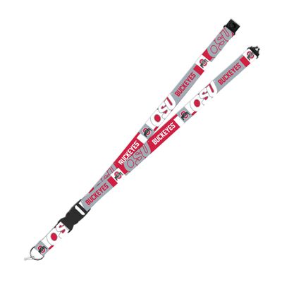 Rico Industries NCAA Ohio State Buckeyes 19" x 1" Premium Unisex-Adult Safety Breakaway Lanyard - Flash