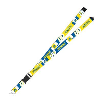 Rico Industries NCAA Delaware Fightin Blue Hens 19" x 1" Premium Unisex-Adult Safety Breakaway Lanyard - Flash