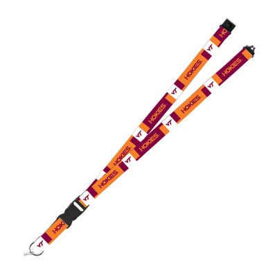 Rico Industries NCAA Virginia Tech Hokies 19" x 1" Premium Unisex-Adult Safety Breakaway Lanyard - Flash