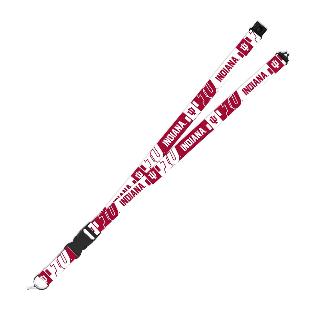 Rico Industries NCAA Indiana Hoosiers 19" x 1" Premium Unisex-Adult Safety Breakaway Lanyard - Flash