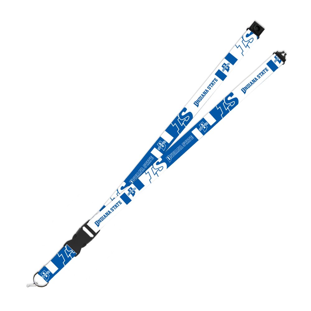 Rico Industries NCAA Indiana State Sycamores 19" x 1" Premium Unisex-Adult Safety Breakaway Lanyard - Flash