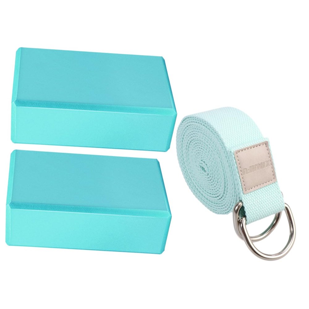 BESPORTBLE 3pcs Yoga Bricks Resistance Bands Yoga Tension Band Workout for Women Props Fitness Exercise Women