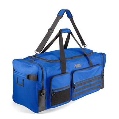 Fitdom 130L 36" Heavy Duty Extra Large Sports Gym Equipment Travel Duffle Bag W/Adjustable Shoulder Strap & 7 Compartments. Perfect for Soccer Baseball Basketball Hockey Football, Team Coaches & More