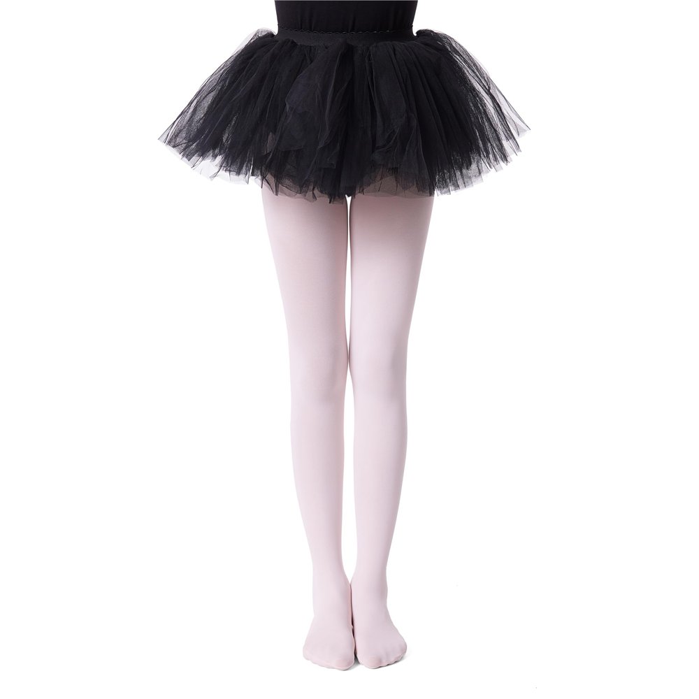 Frola Tights for Girls 40 Denier Semi Opaque Soft Pantyhose Ballet Dance Panty Footed Tights(11-13 Years,Pink)