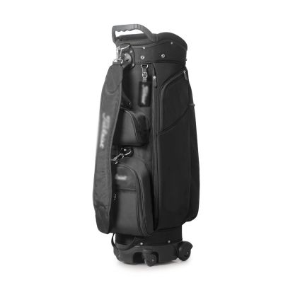 Lightweight Wear-Resistant Golf Bag for Men Women, Golf Bag with 4 Wheels, 4-Way Divider, Convenient & Accessible(Black)