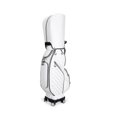 Golf Bag, Golf Bag with 4 Wheels, Golf Bag for Men and Women, Easy to Carry, Convenient & Accessible(White)