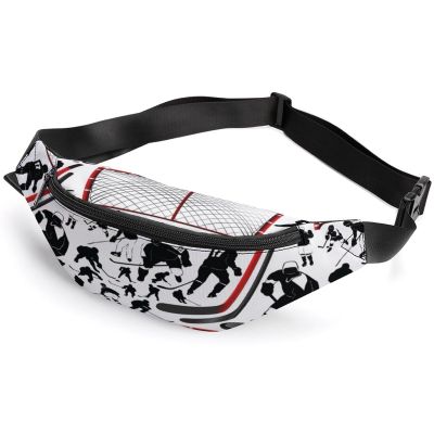 Hockey Unisex Fanny Pack Fashion Cross Body Waist Packs Belt Bag Bum Bag for Workout Running Travelling
