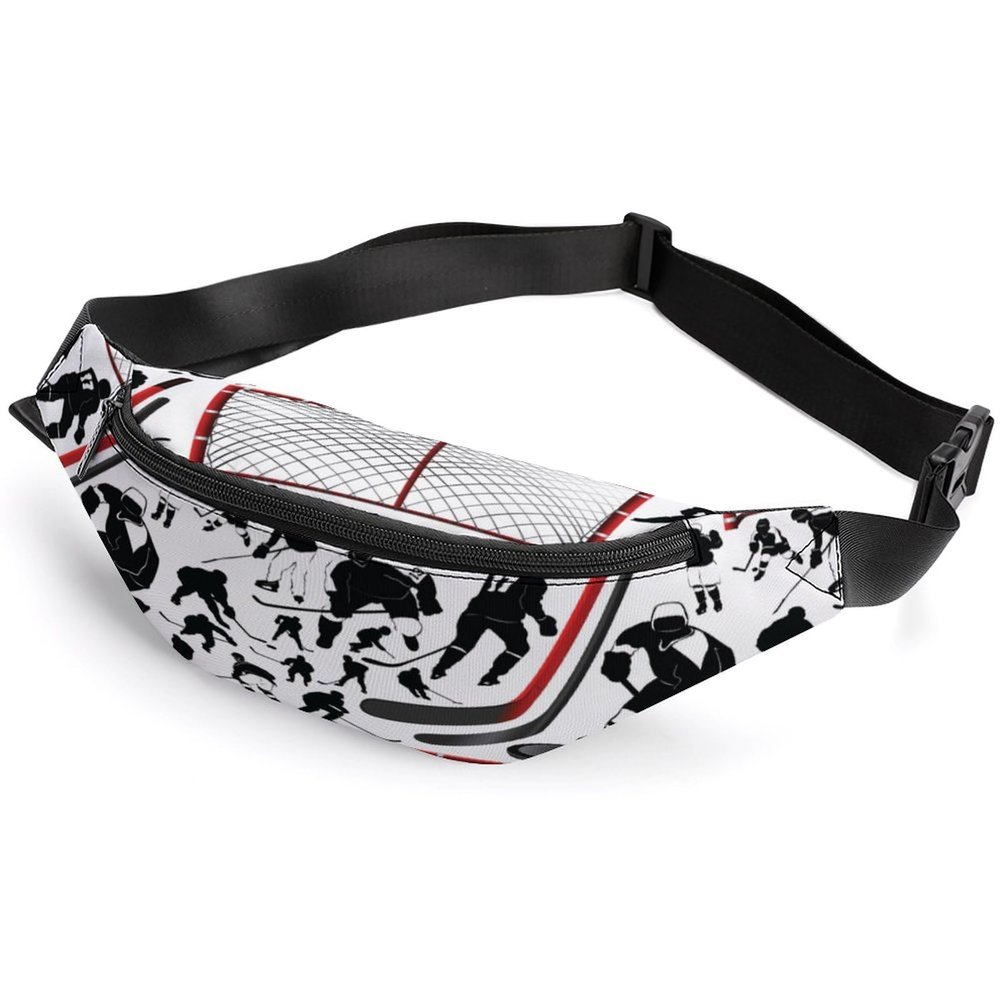 Hockey Unisex Fanny Pack Fashion Cross Body Waist Packs Belt Bag Bum Bag for Workout Running Travelling