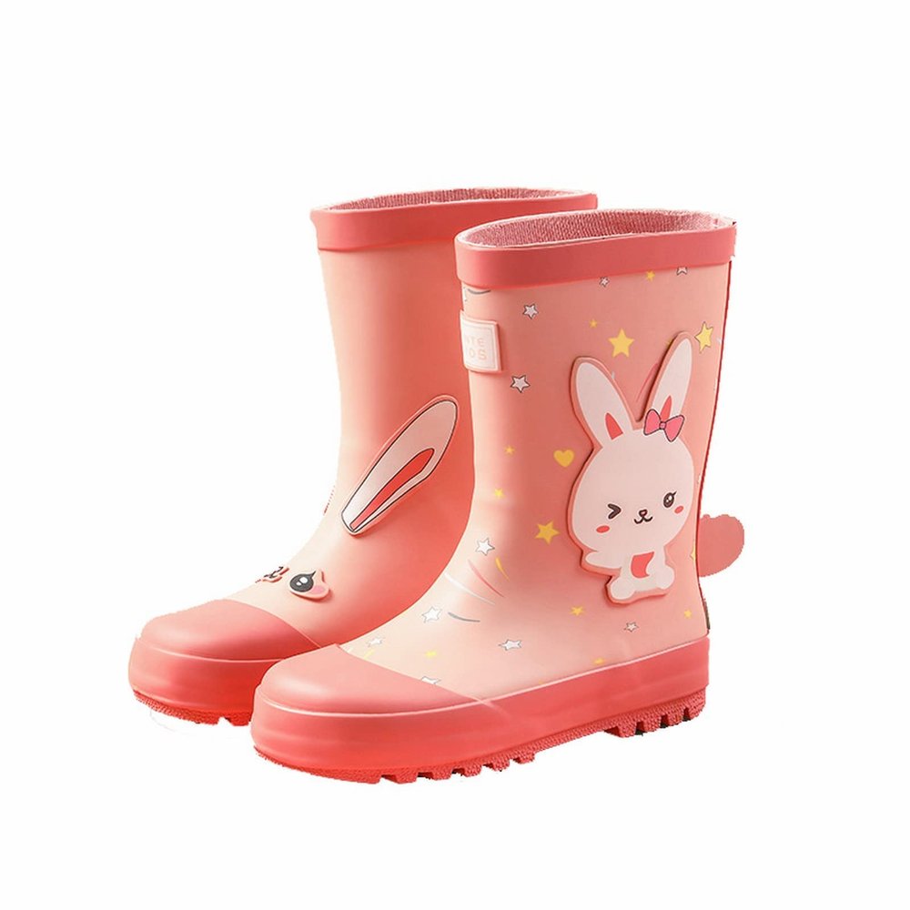 Ikevan Girls First Walking Foot Warmer Children's Rain Shoes Boys And Girls Water Shoes Baby Rain Boots Water (C, 1.5 Big Kids)