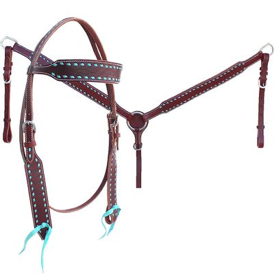Western Horse Headstall Bridle Breast Collar Reins Tack Set Leather Floral Tooled Handmade Full Cob Pony Breastplate ME-HBC-084 (Cob)