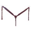 Western Horse Headstall Bridle Breast Collar Reins Tack Set Leather Floral Tooled Handmade Full Cob Pony Breastplate ME-HBC-084 (Cob) view 3