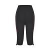 Uillui Capris for Women Plus Size Stretchy Workout Pants Soft Comfy Yoga Sweatpants Drawstring Waist Casual Cropped Trousers view 4