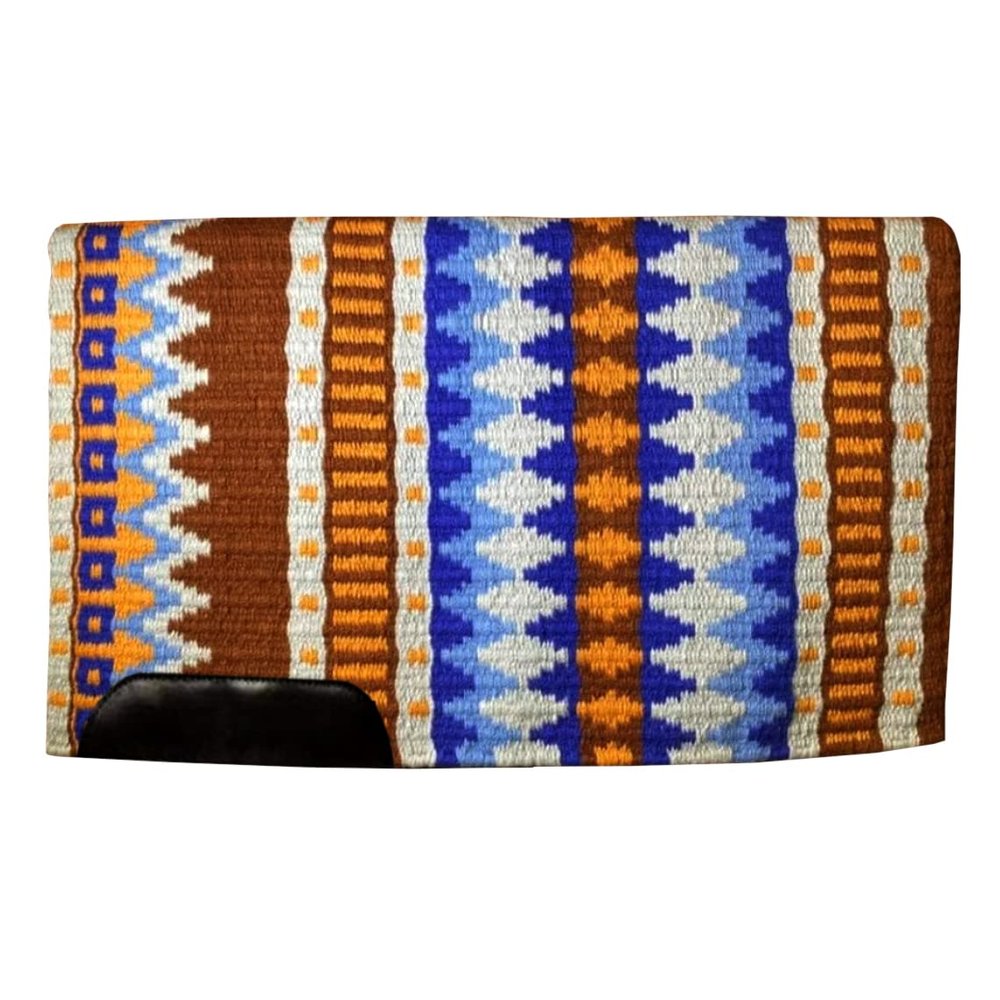 Western Horse Saddle Pad Blanket Show Ranch Pad Custom Handmade New Zealand Wool Oversized 34" x 42" | 34" x 40" | 34" x 38" (Color 01, 34 x 40 Inches)