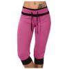 Uillui Capris for Women Plus Size Stretchy Workout Pants Soft Comfy Yoga Sweatpants Drawstring Waist Casual Cropped Trousers view 1