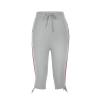 Uillui Capris for Women Plus Size Stretchy Workout Pants Soft Comfy Yoga Sweatpants Drawstring Waist Casual Cropped Trousers view 2