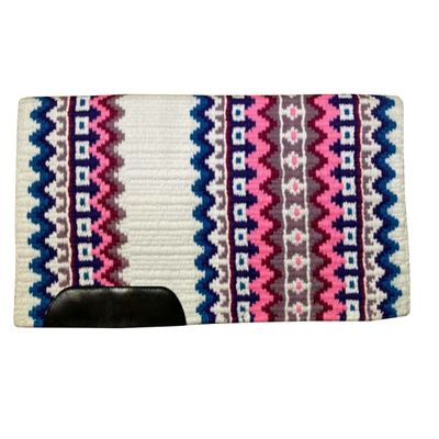Western Horse Saddle Pad Blanket Show Ranch Pad Custom Handmade New Zealand Wool Oversized 34" x 42" | 34" x 40" | 34" x 38" (Color 17, 34 x 42 Inches)