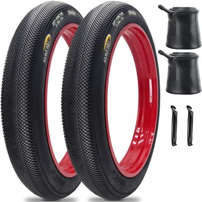 2 Pack Electric Bike Tires -2 Tires 2 Tubes (26x4.0, Black Wall)