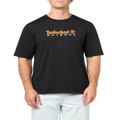 Timberland Men's Anti-UV Printed T-Shirt, Black, X-Large