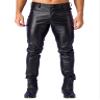 Lejafay Men's Faux Leather Pants Punk 80's Rock Skinny Leggings Tight Gothic Motorcycle Biker Pants Black XX-Large view 1