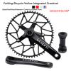 130BCD Five-claws Bike Cranks 170mm Ultra-light Folding Bicycle Hollow Integrated Crankset With Positive Negative Teeth Single Chainring And BB 50T 52T 54T 56T 58T 4 Colors ( Color : Black , Size : 58 view 3