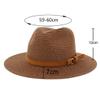 Big Size Panama Hat Summer Sun Hats for Women Beach Straw Cap A C 56-58CM view 2