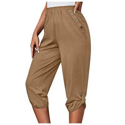 Joggers for Women Athletic Fit Outdoor Running Sports Sweatpants High Waist Capris Cropped Trousers Lounge Work Pants