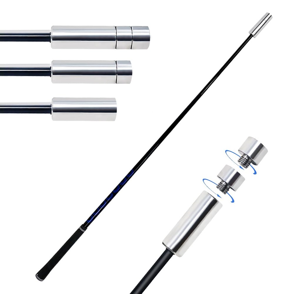 KONDAY Golf Swing Trainer, Golf Swing Training Aid Warm up Stick for Improving Rhythm, Flexibility, Balance, Tempo, Speed, and Strength with 4 Adjustable Weights