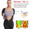 Charque Sauna Suit for Women Sweat Vest Waist Trainer 3 in 1 Slimming Jumpsuit Full Body Shaper Workout Top w/Sleeve Shorts view 4