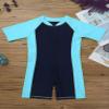 vastwit One Piece Swimsuit for Kids Boys Girls UV Protection Surfing Suit Beach Swimwear Rash Guard Navy Blue&Sky Blue 8 Years view 3