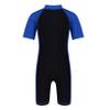 vastwit One Piece Swimsuit for Kids Boys Girls UV Protection Surfing Suit Beach Swimwear Rash Guard Blue&Black 12 Years view 2