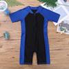 vastwit One Piece Swimsuit for Kids Boys Girls UV Protection Surfing Suit Beach Swimwear Rash Guard Blue&Black 12 Years view 3
