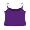 YEAHDOR Girls Glitter Sequins Cami Vest Jazz Ballet Dance Tank Top Stage Performance Adjustable Strap Tees Shirt Purple 14 Years view 4