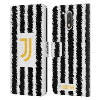 Head Case Designs Officially Licensed Juventus Football Club Home 2023/24 Match Kit Leather Book Wallet Case Cover Compatible with Motorola Moto G41
