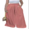 Euulin Women's Wide Leg Long Palazzo Pants High Waist Loose Fit Casual Flowy Pants Trousers with Pockets Pink-1 S view 1