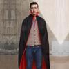 Halloween Vampire Cape Cloak Robes 140cm Unisex Dual-layer Stand Hooded Witch Cloak Reversible Cape Cosplay Party Costume for Halloween Masquerade(Black and Red) view 3