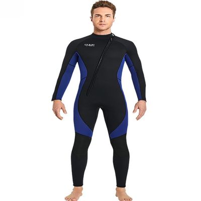 3Mm Neoprene Wetsuit, Full Body Diving Suit with Front Zipper for Men Women, One Piece Swimsuit Keep Warm UV Protection for Kite Surf Kayak Scuba Snorkeling,Men,XS