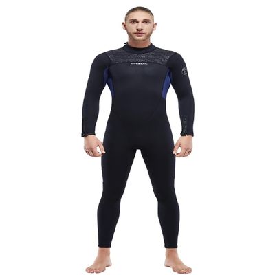 3MM Neoprene Wetsuit for Men Women, One-Piece Long-Sleeved Diving Suit Keep Warm Sun Protection for Scuba Swimming Snorkeling Kayaking Surf,Men,L