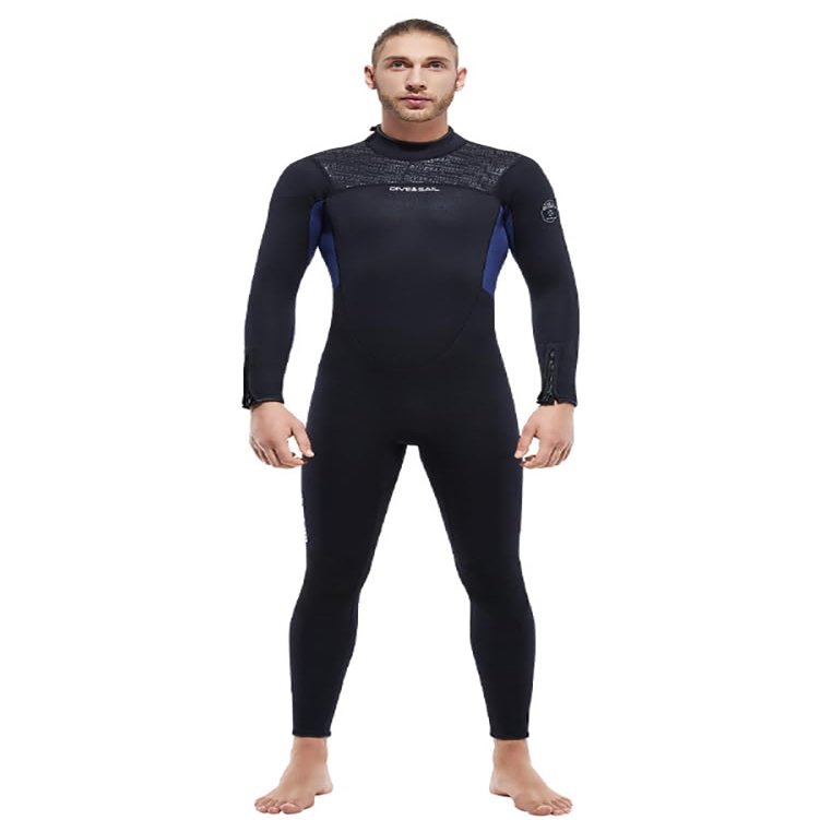 3MM Neoprene Wetsuit for Men Women, One-Piece Long-Sleeved Diving Suit Keep Warm Sun Protection for Scuba Swimming Snorkeling Kayaking Surf,Men,L