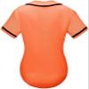 babyhealthy Women Baseball Jersey Button Down Plain Tshirts Hip Hop Softball Sports Active Tee Orange view 3