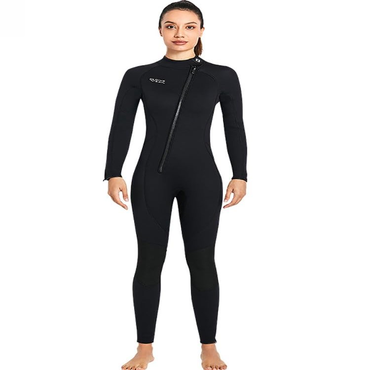 3MM One Piece Wetsuits, Full Body Ultra Stretch Neoprene Wetsuit Diving Suit for Men Women, Adjustable Neck Swimming Wet Suit for Snorkeling Scuba Surfing,Women,S