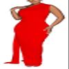 Recious Womens Sexy Sleeveless One Shoulder Ruched Ribbon Bodycon Party Clubwear Prom Dress Red view 1