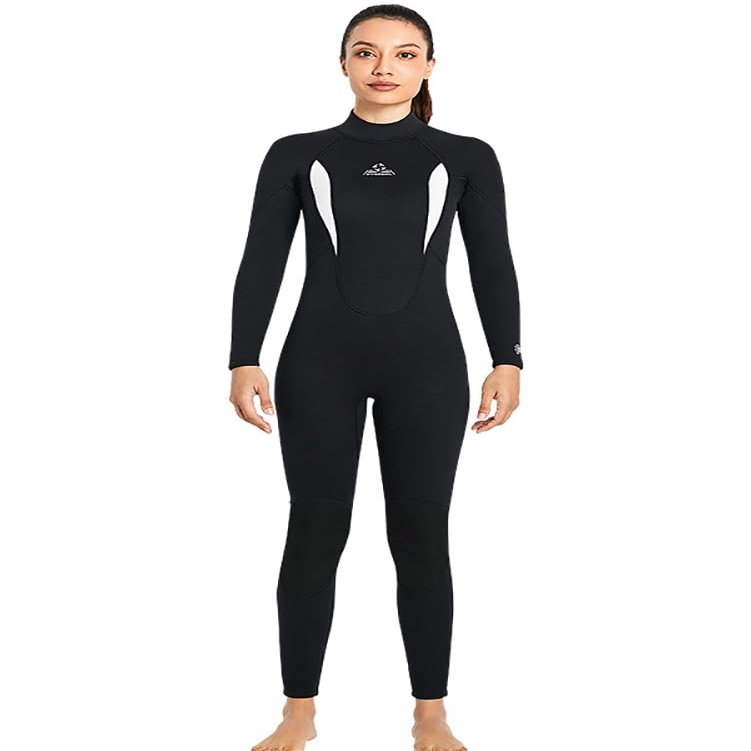 3Mm Full Body Wetsuit for Men Women, Ultra Stretch Neoprene Diving Suit with Back Zip Adjustable Neck for Snorkeling, Scuba, Swimming, Surfing,Women,XS