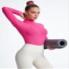 YumiDay Womens Base Layer Top Mock Turtleneck Long Sleeve(Hot Pink,S) view 2